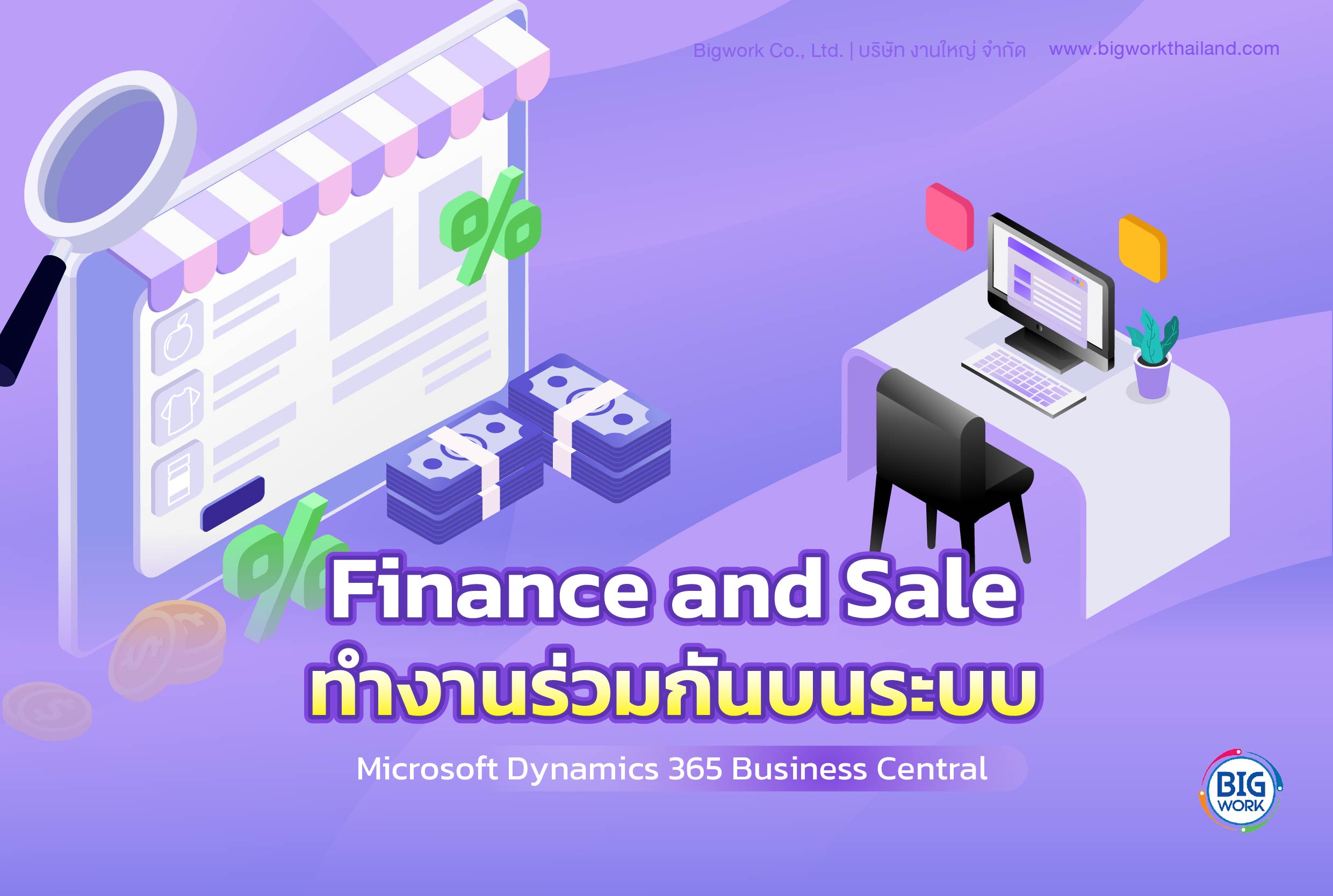 Finance and Sale ทำงานร่วมกันบนระบบ Microsoft Dynamics 365 Business Central